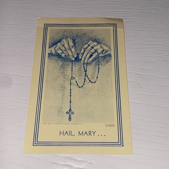 Vintage Set of 5 Religious Prayer Cards The Holy Family Mary Catholic Religion - Picture 6 of 13
